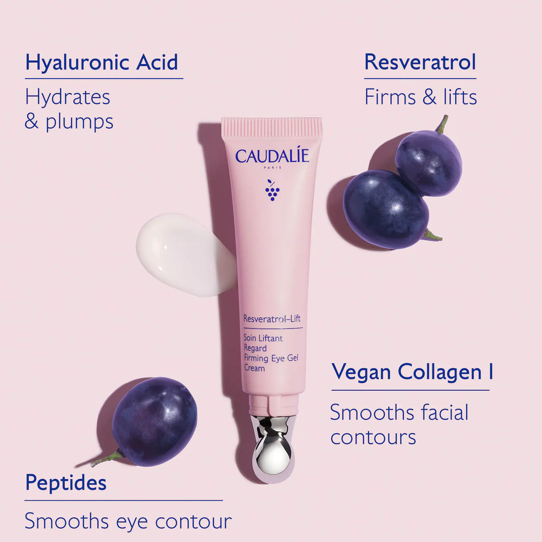 Caudalie       
Resveratrol-Lift Depuffing Eye Cream with Peptides 🩷