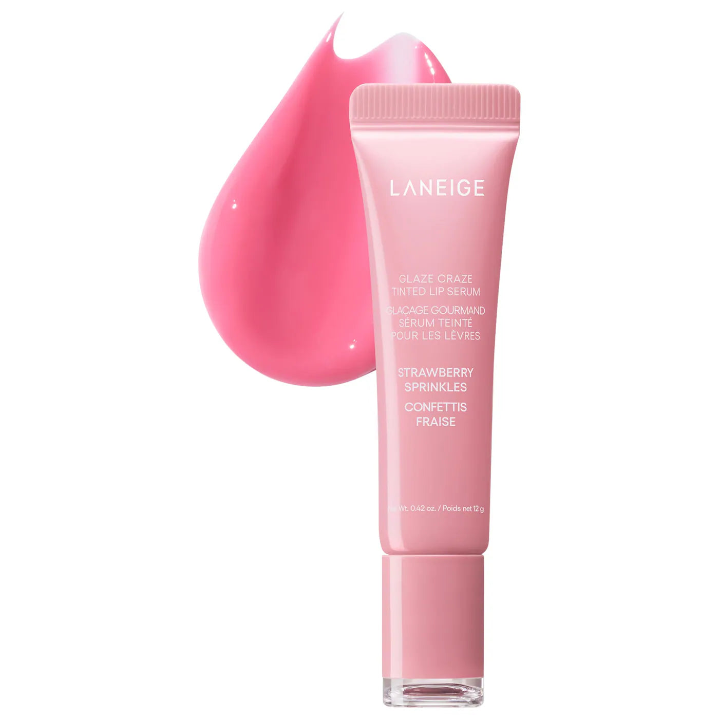 Laneige Strawberry Sprinkles - Cool Pink Glaze Craze Tinted Polypeptide Lip Serum Treatment ♥️