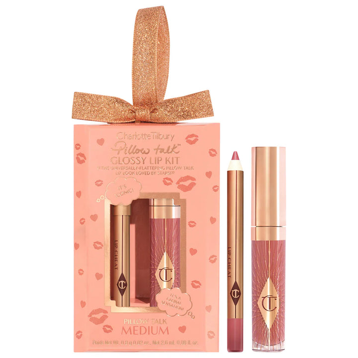 Charlotte Tilbury     
Mini Pillow Talk Glossy Lip Duos - Pillow Talk Medium 🤎