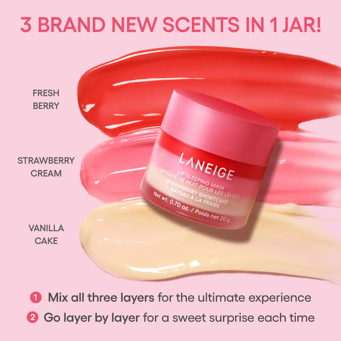 LANEIGE Berry Sweet Lip Treatment Minis Trio Set ♥️