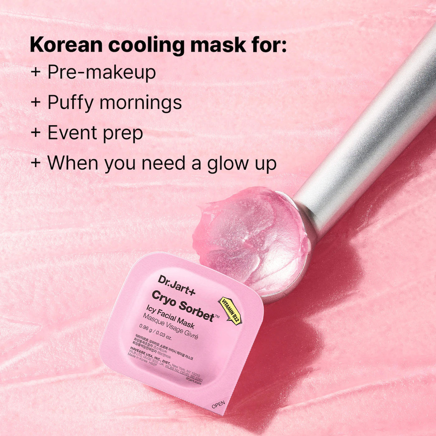 Dr. Jart+       
Cryo Sorbet Icy Facial Mask to Visibly Depuff💕