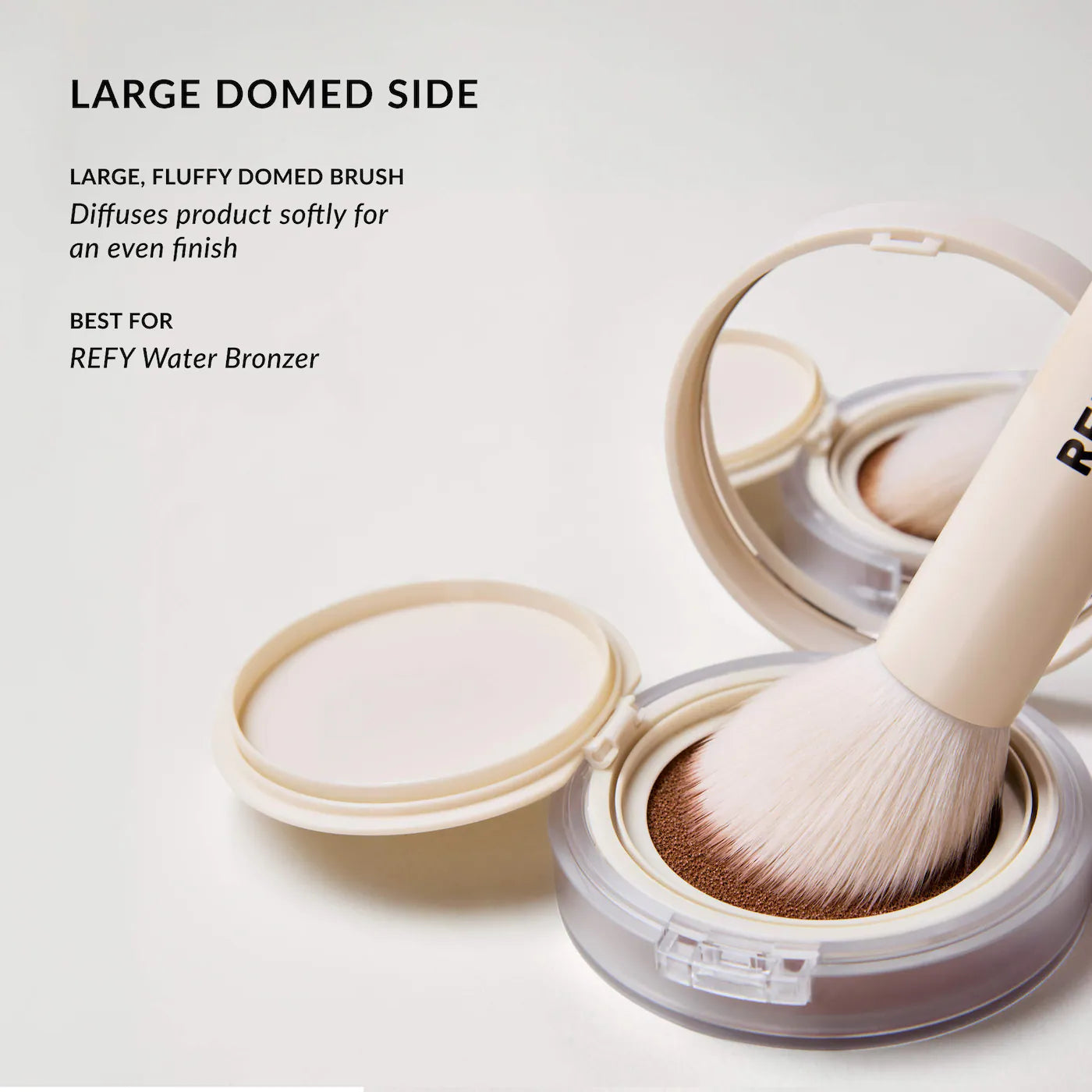 REFY 
Duo Brush 2.0 for Liquid Blush and Bronzer 🤍
